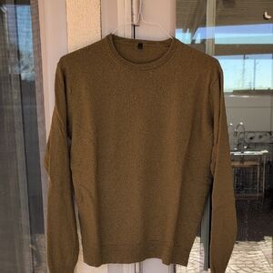 Olive Green Men's 100% Wool Sweater